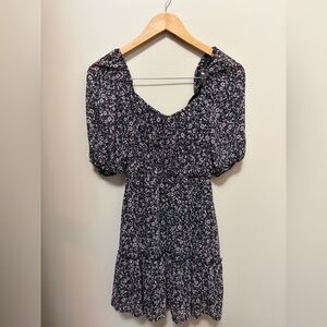 Trixxi Black Floral Midi Dress